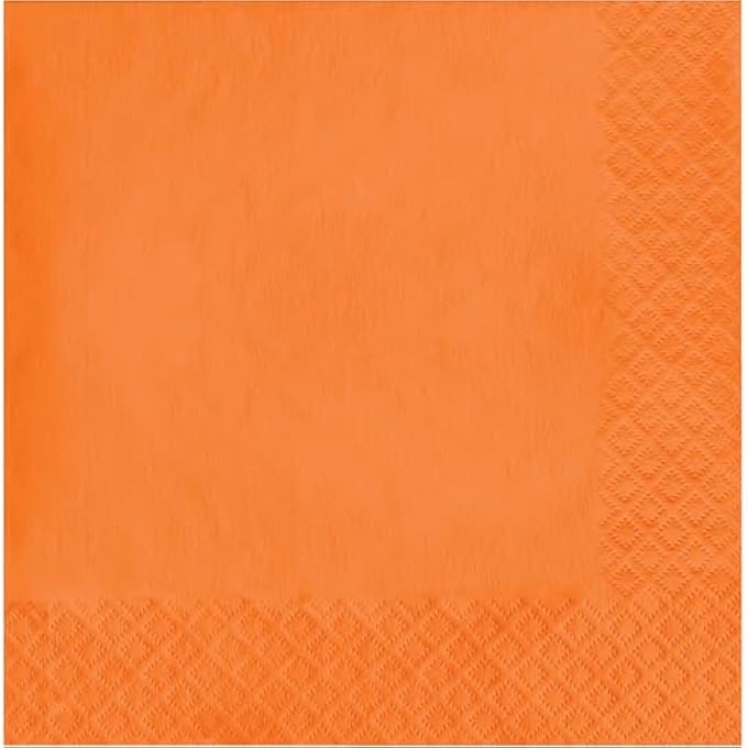 TOUCH OF COLOUR SUNKISSED LUNCHEON NAPKINS 50 PIECES, ORANGE - Image 1